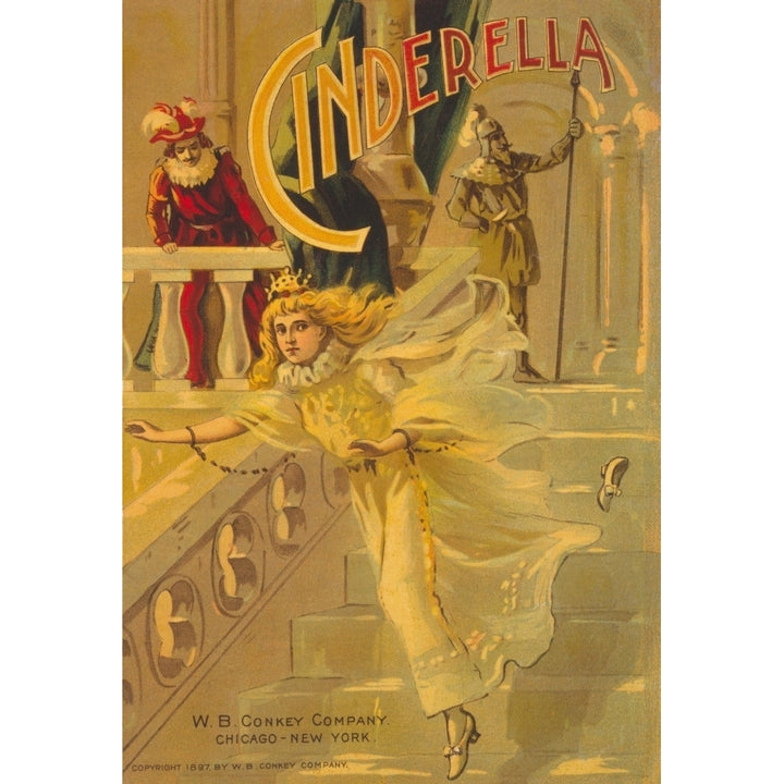 Cinderella Cover Of Childrens Book Published By W. B. Conkey Company Chicago Usa 1903 Poster Print Image 2