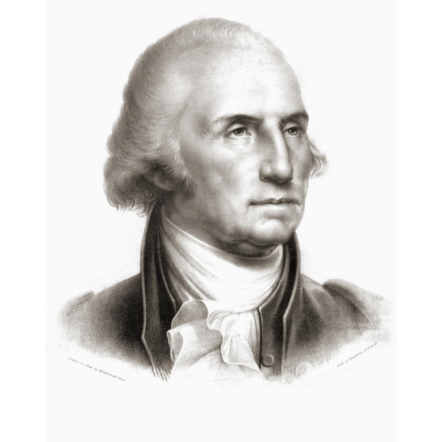 George Washington 1732 - 1799 First President Of The United States Of America After An Original Work By Rembrandt Peale Image 1