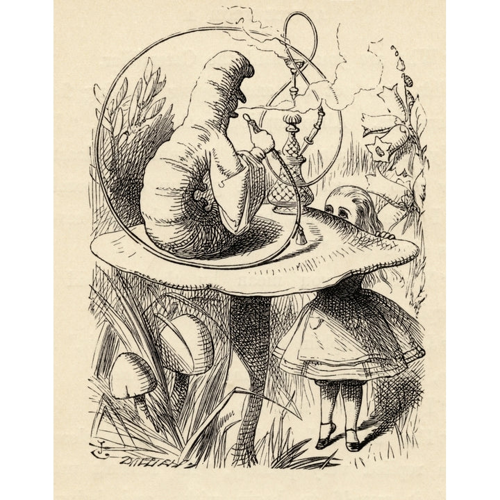 Advice From A Caterpillar Illustration By John Tenniel From The Book Alicess Adventures In Wonderland By Lewis Carroll Image 1