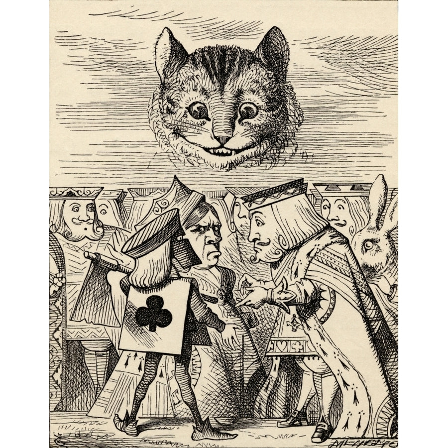 The King Of Hearts Arguing With The Executioner Illustration By John Tenniel From The Book Alicess Adventures In Wonder Image 1