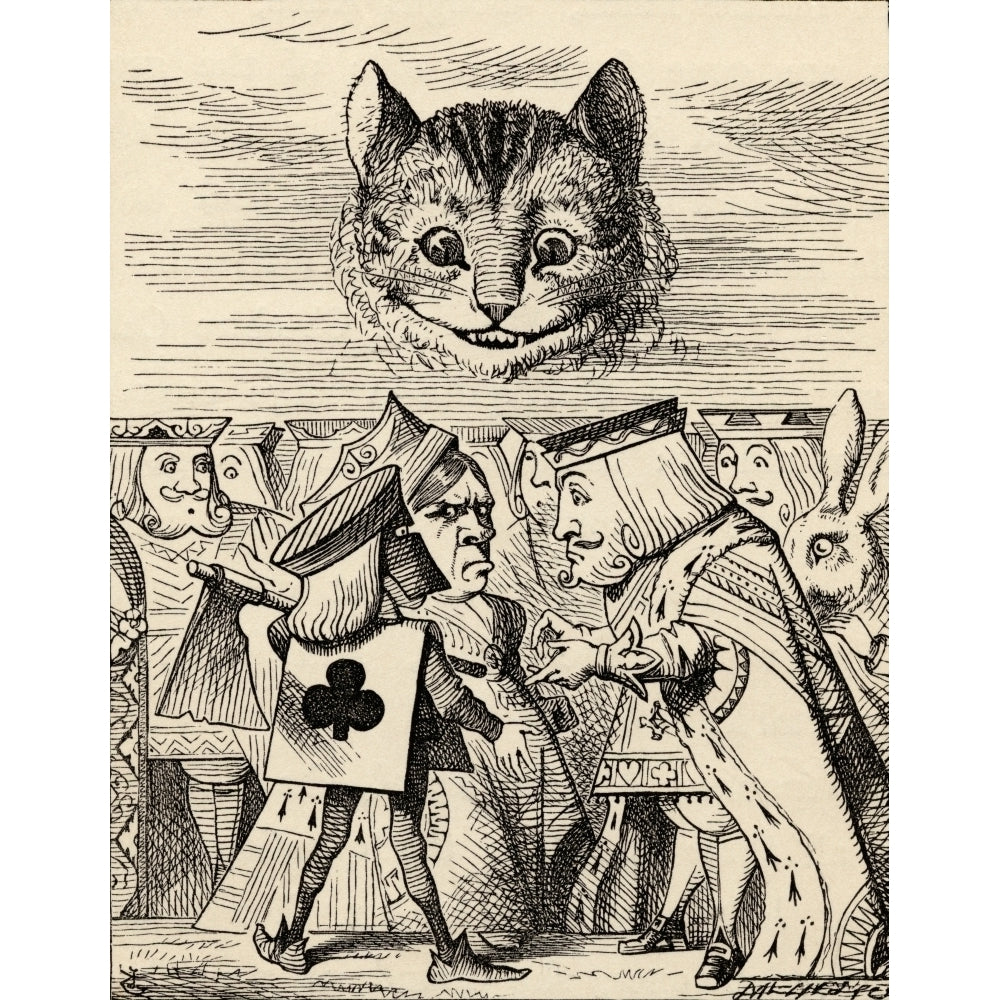 The King Of Hearts Arguing With The Executioner Illustration By John Tenniel From The Book Alicess Adventures In Wonder Image 2