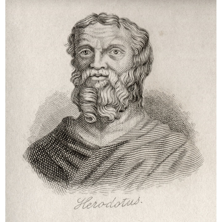 Herodotus Of Halicarnassus 484 Bc-? Greek Researcher Storyteller Historian Poster Print Image 2