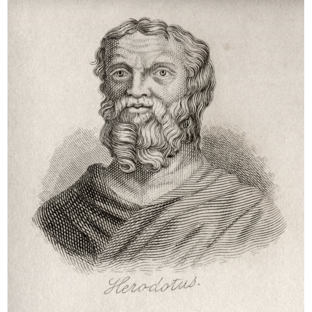 Herodotus Of Halicarnassus 484 Bc-? Greek Researcher Storyteller Historian Poster Print Image 1