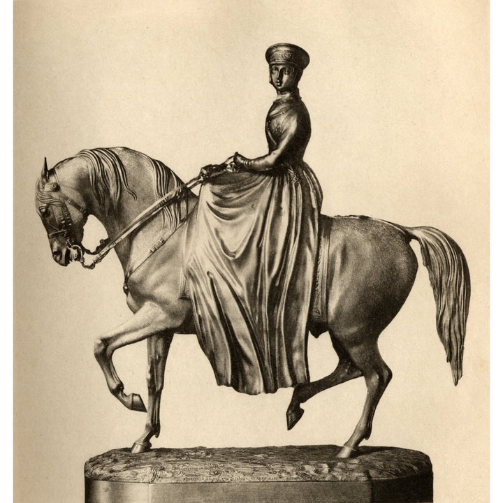 Silver Statuette Of Queen Victoria 1819-1901 Engraved By Emery Walker From The Book The Letters Of Queen Victoria 1844- Image 1