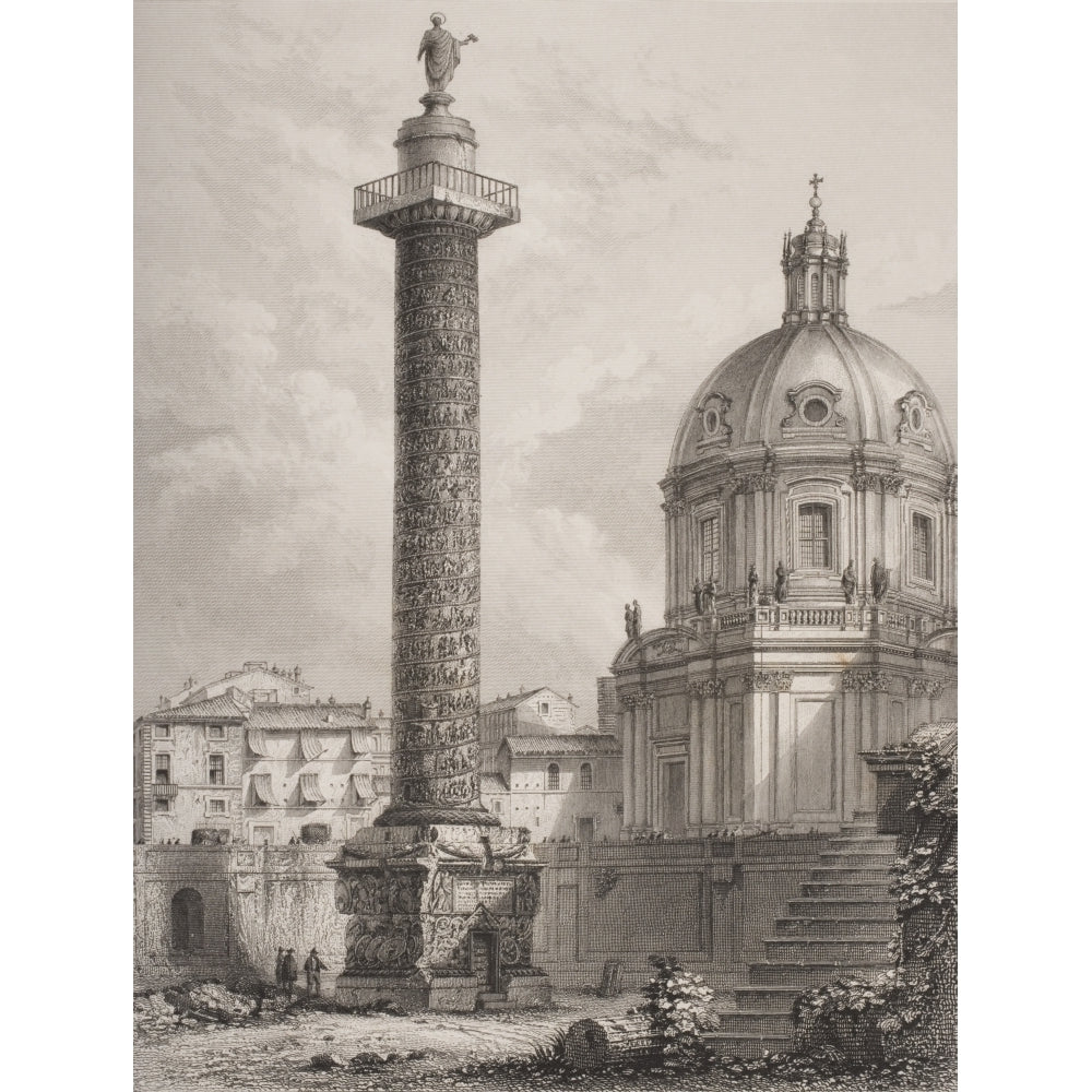 Trajans Column Rome Italy From Piranesi. Engraved By A Willmore. Poster Print Image 2