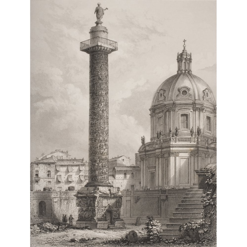 Trajans Column Rome Italy From Piranesi. Engraved By A Willmore. Poster Print Image 1