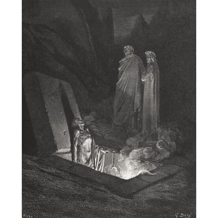 Engraving By Gustave Dore 1832-1883 French Artist And Illustrator For Inferno By Dante Alighieri Canto X Lines 40 To 42 Image 2