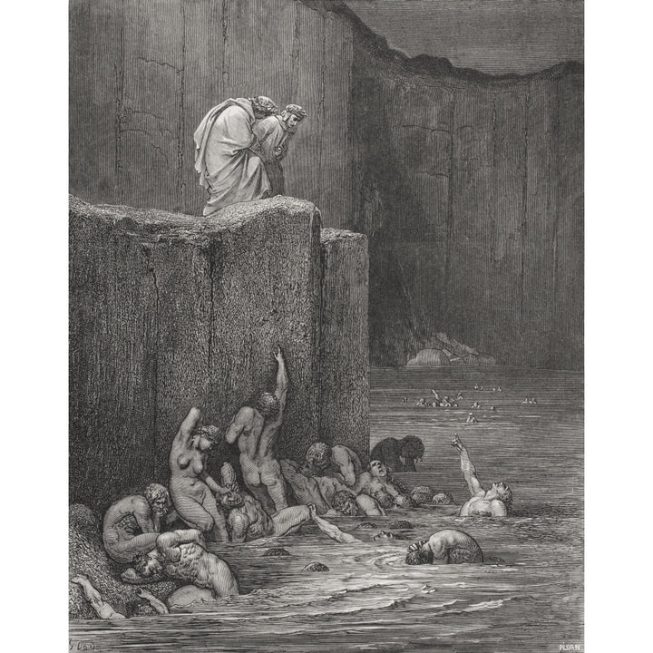 Illustration For Inferno By Dante Alighieri Canto Xviii Lines 116 And 117 By Gustave Dore 1832-1883 French Artist And Il Image 1