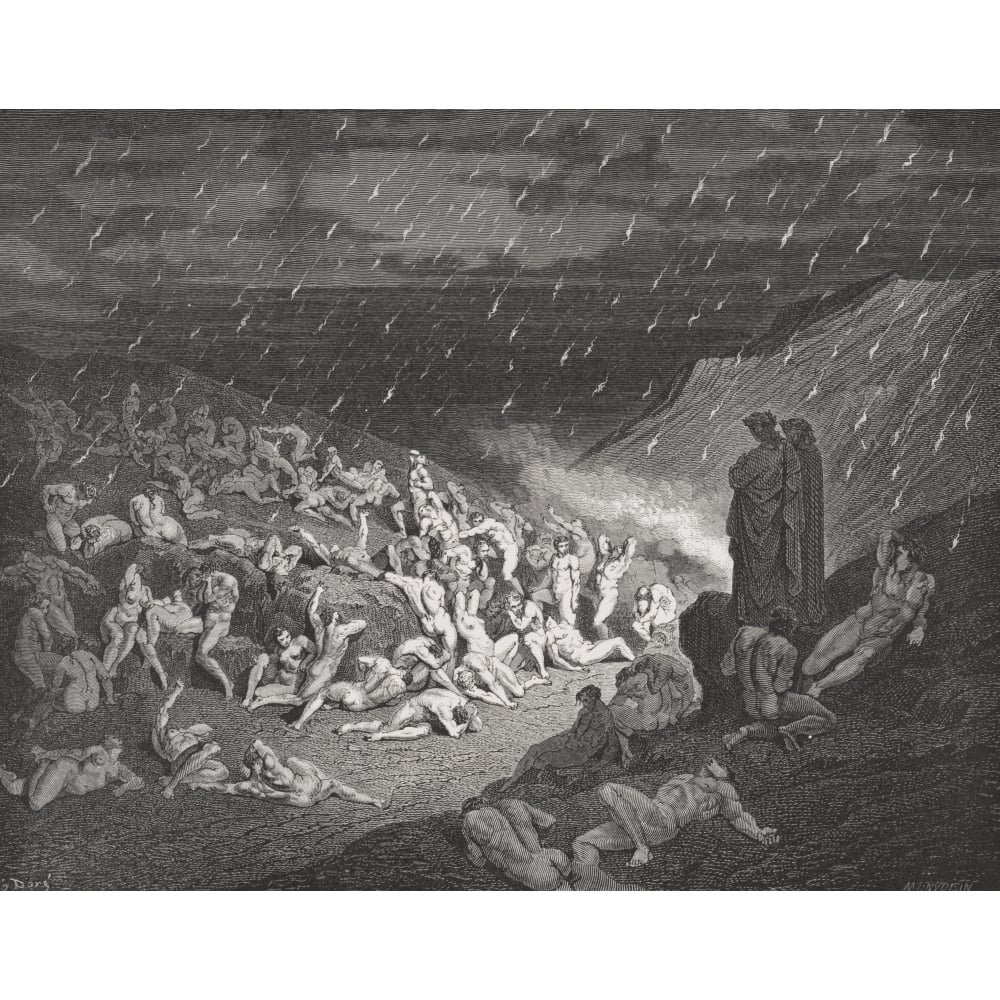 Engraving By Gustave Dore 1832-1883 French Artist And Illustrator For Inferno By Dante Alighieri Canto Xiv Lines 37 To 3 Image 1