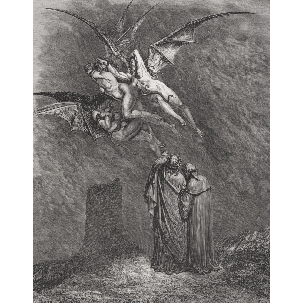 Engraving By Gustave Dore 1832-1883 French Artist And Illustrator For Inferno By Image 1