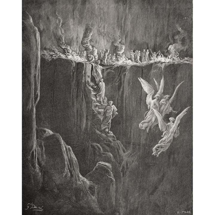 Illustration For Purgatorio By Dante Alighieri Canto Xxv Lines 107 To 110 By Gustave Dore 1832-1883 French Artist And Il Image 2