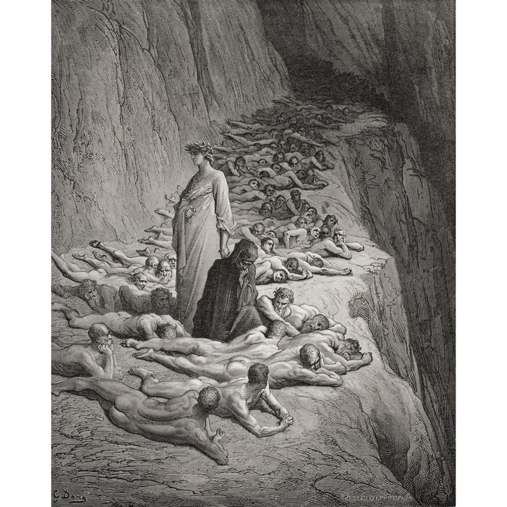 Illustration For Purgatorio By Dante Alighieri Canto Xix Lines 131 To 133 By Gustave Dore 1832-1883 French Artist And Il Image 1