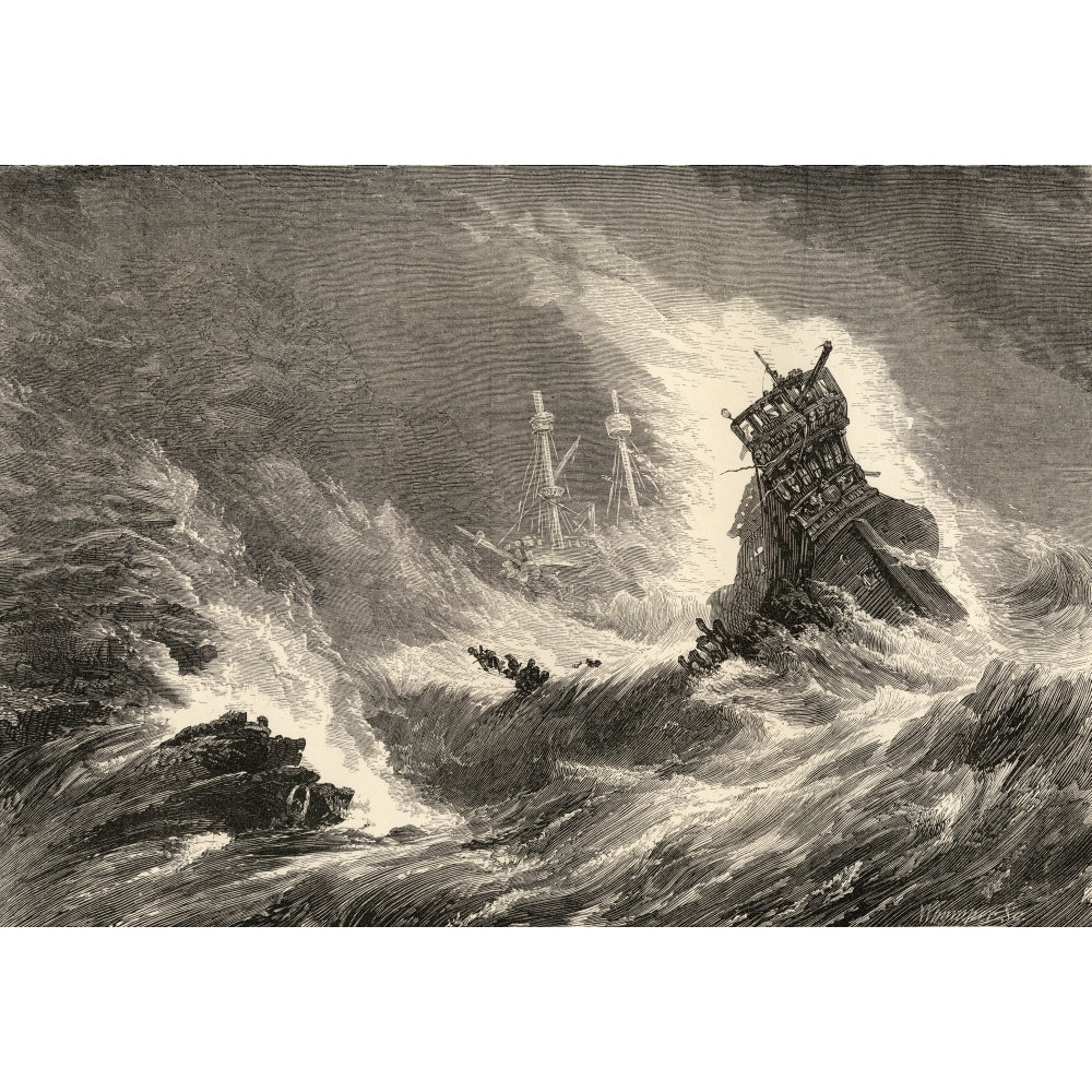 A Ship Of The Spanish Armada Wrecked On The West Coast Of IrelandFrom The Book Spanish Pictures By The Rev Samuel Manni Image 2