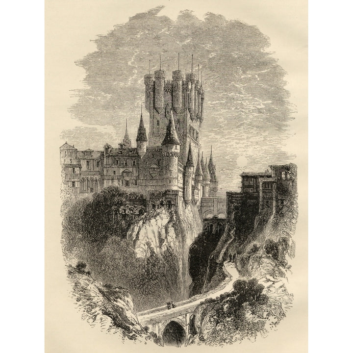 Alcazar At Segovia Spain Before The Fire Of 1862.From The Book Spanish Pictures Image 1