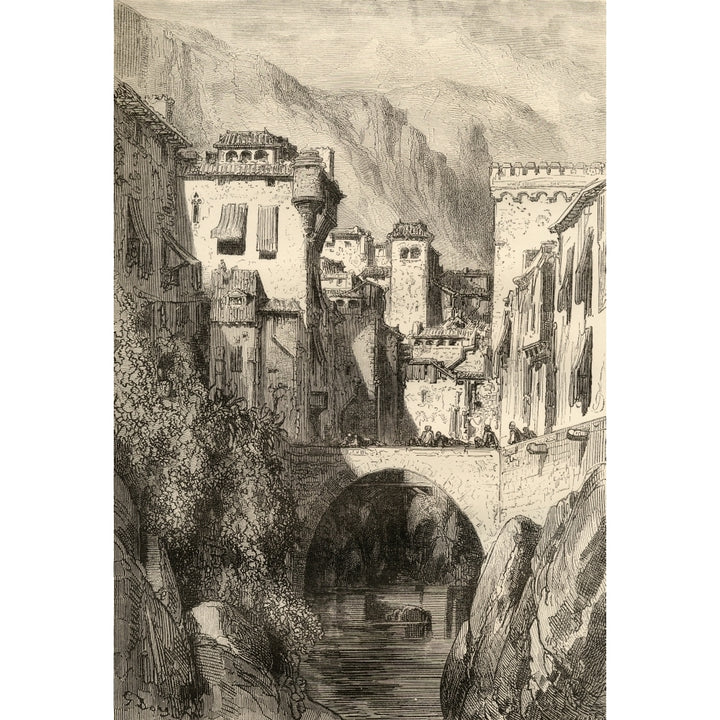 Granada Spain. The Banks Of The Darro. Drawn By Gustave Dore. From The Book Image 2