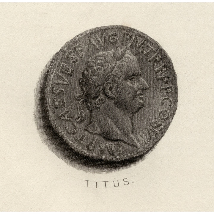 Aureus Coin From The Era Of Titus Flavius Vespasianus A.D. 79-81. Roman Emperor. Poster Print Image 1