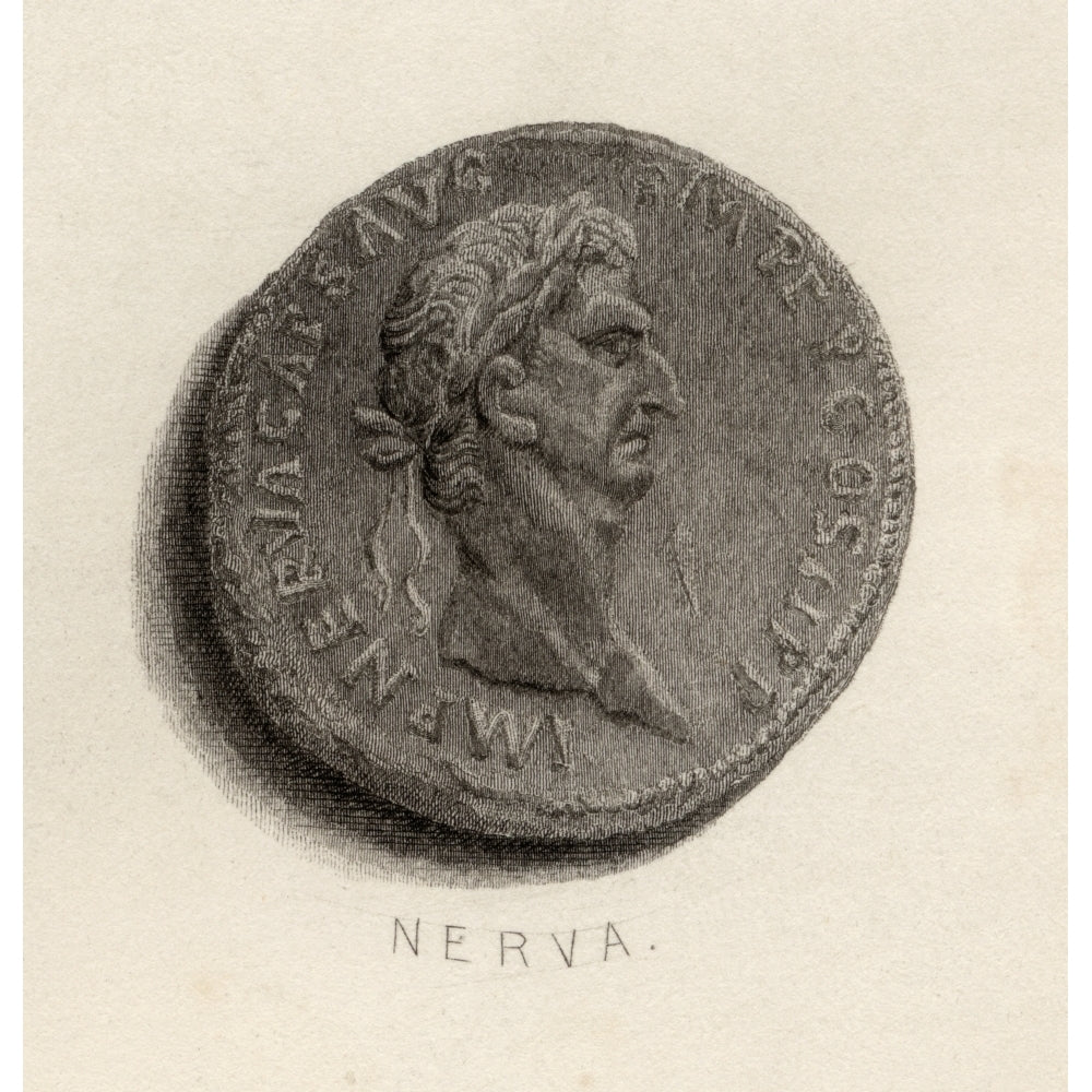 Coin From The Time Of Nerva Caesar Augustus Original Name Marcus Cocceius Nerva A.D. 30-98. Roman Emperor. Image 2