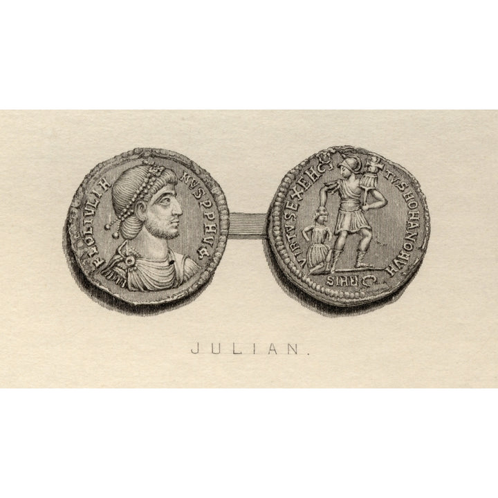 Coin From The Time Of Julian The Apostate Flavius Claudius Julianus A.D. 331-363. Roman Emperor Poster Print Image 2