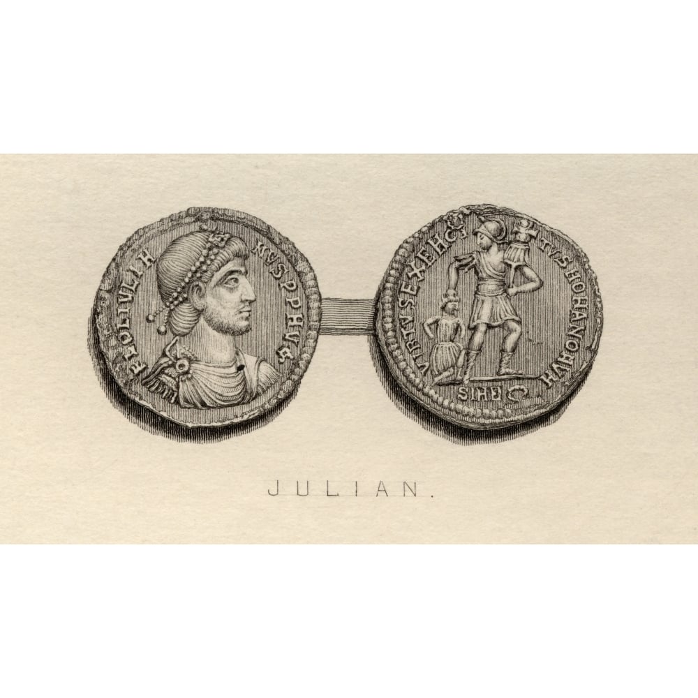 Coin From The Time Of Julian The Apostate Flavius Claudius Julianus A.D. 331-363. Roman Emperor Poster Print Image 1