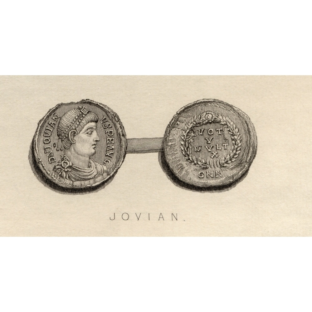 Coin From The Time Ofjovian Flavius Jovianus A.D. 331-364. Roman Emperor. Poster Print Image 2