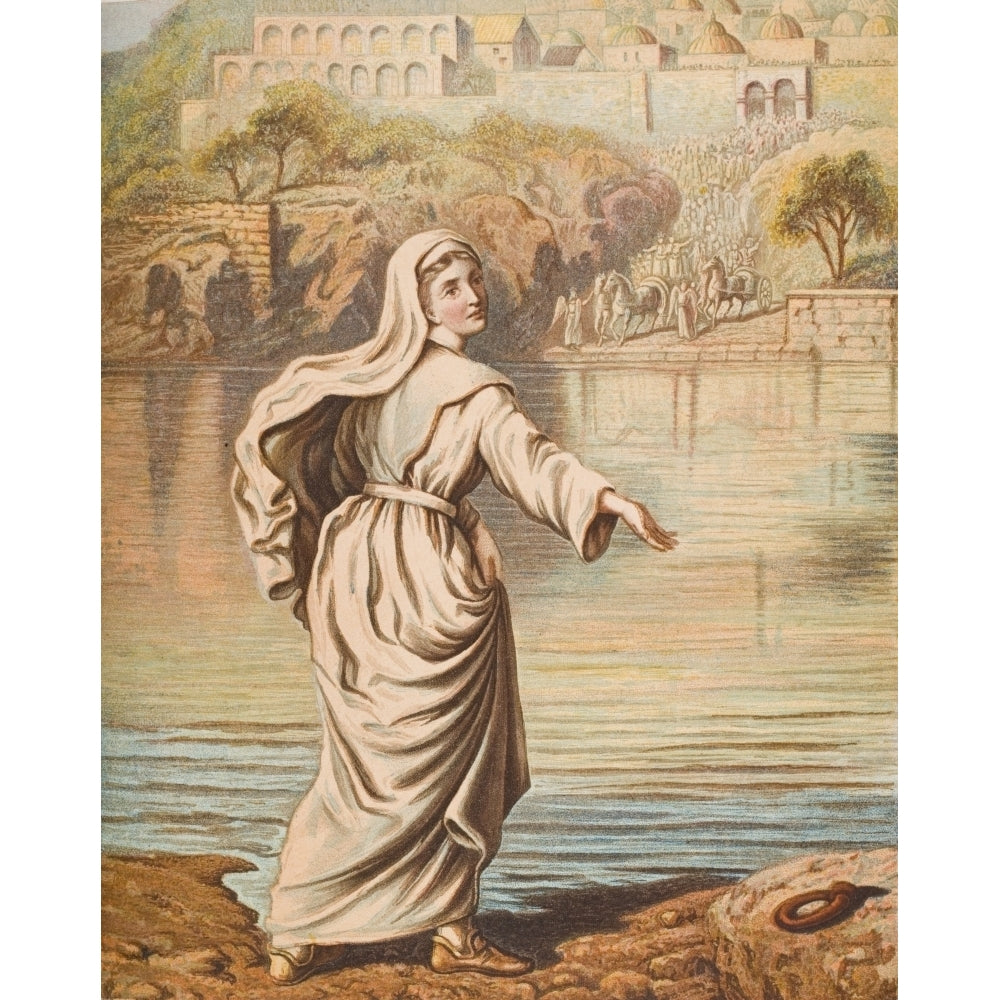 Christiana Entering The River From The Book The Pilgrims Progress By John Bunyan From Late 19Th Century Edition 26 x 32 Image 1