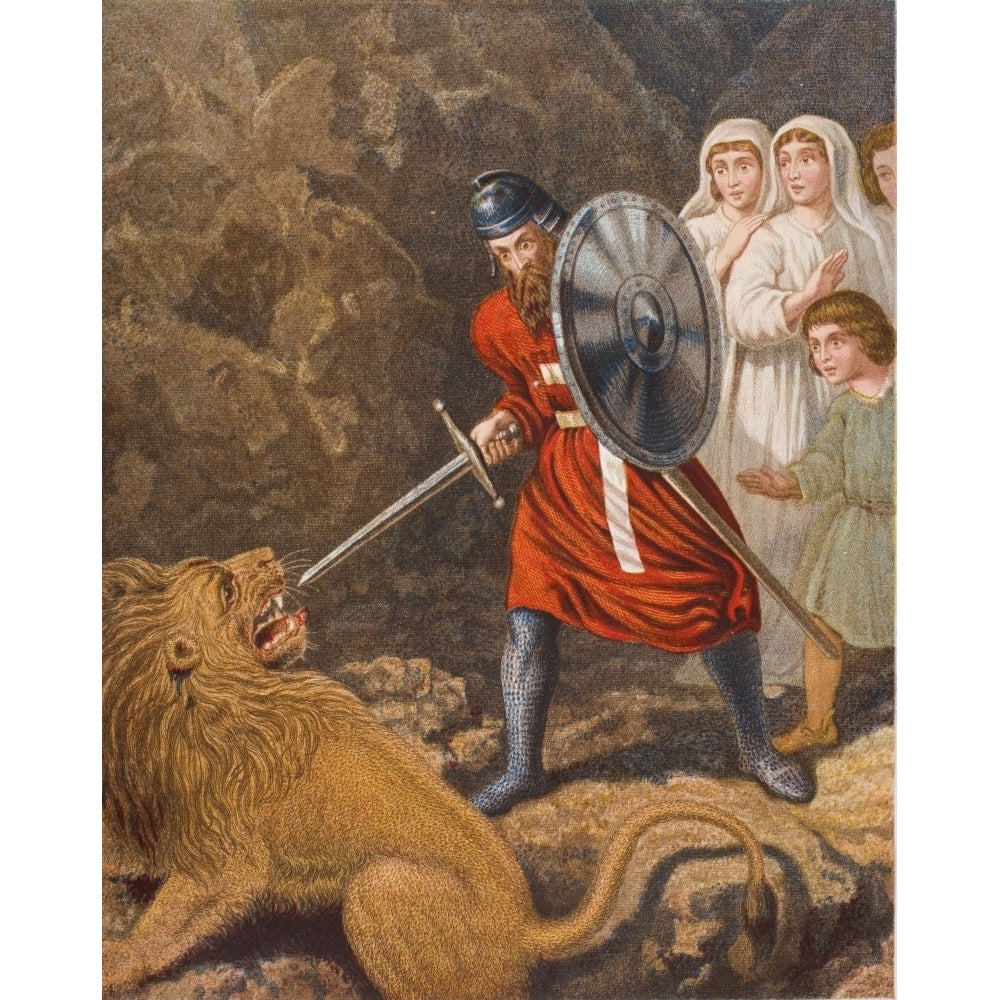 The Pilgrims Meeting With A Lion. From The Book The Pilgrims Progress By John Image 2