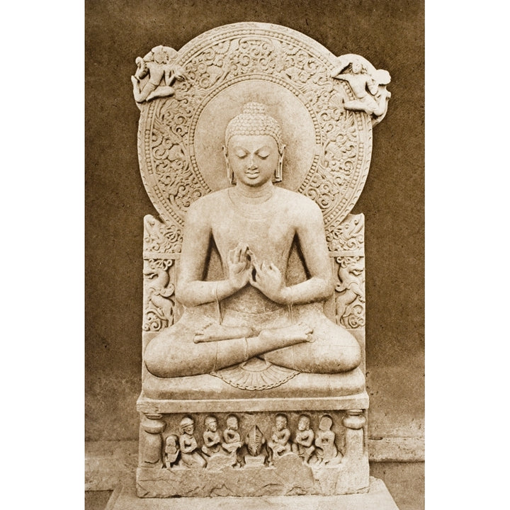 Buddha Preaching. Sculpture Discovered At Sarnath. From The Book The Outline Of Image 1