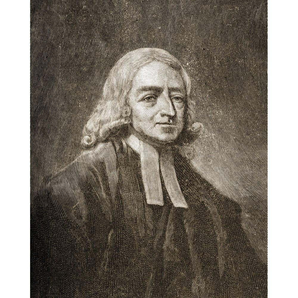 John Wesley 1703-1791 Anglican Clergyman Evangelist Founder Of Methodist Movement From The Portrait By G Romney 13 x 17 Image 1