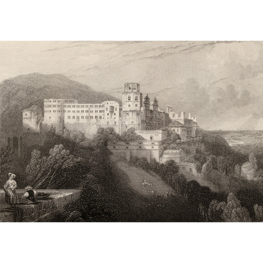 Heidelberg Castle Heidelberg Germany. Engraved By J.T. Willmore From A 19Th Century By D. Roberts. Image 1