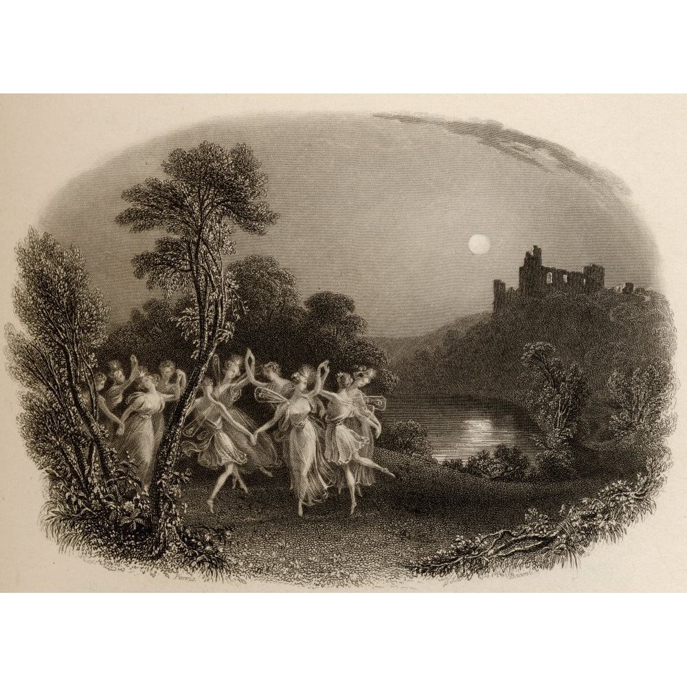 The Dance Of The Fairies. Engraved By F.C.Lewis From A 19Th Century Print By E.T.Parris. Poster Print Image 2