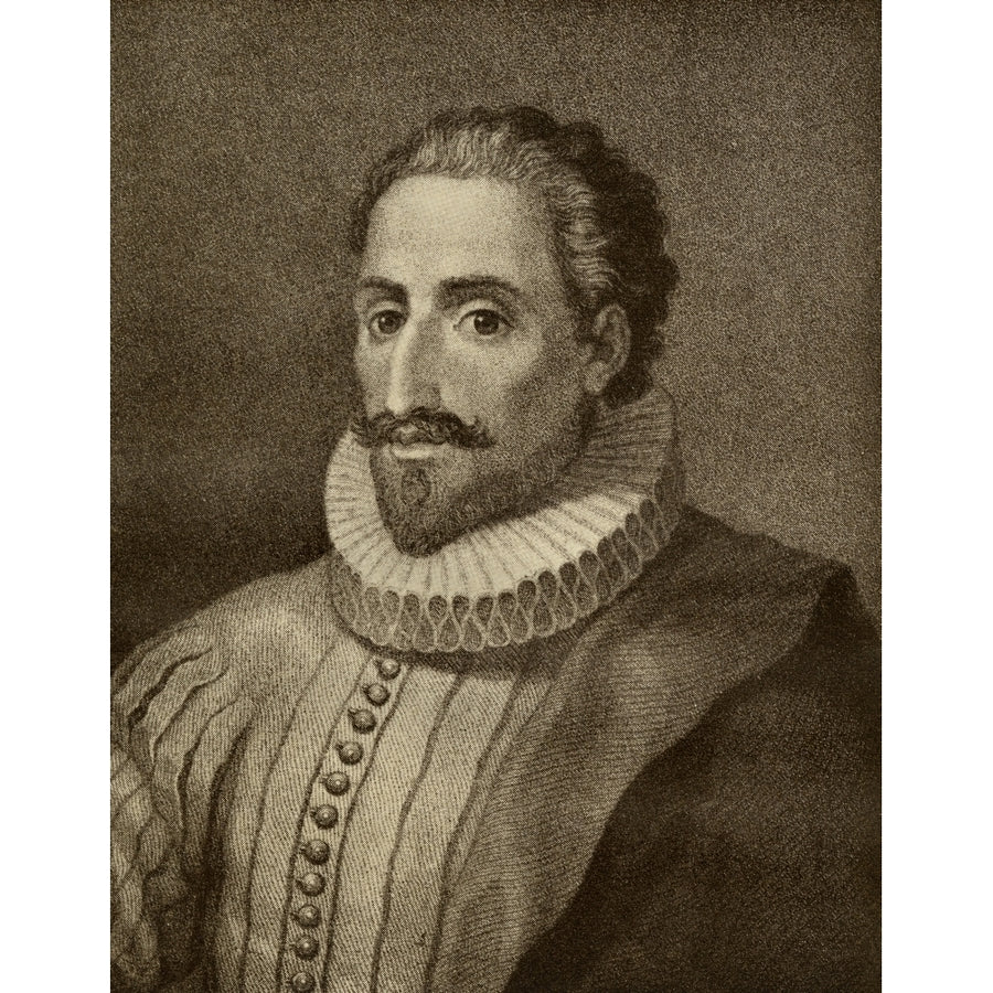 Miguel Saavedra De Cervantes 1547-1616. Spanish Writer. From The Book The Image 1