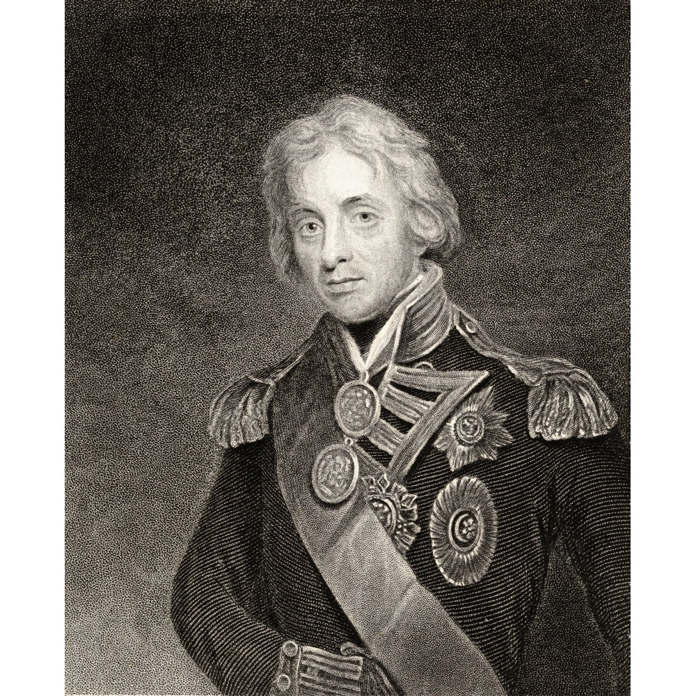 Horatio Nelson Viscount Nelson Lord Nelson 1758-1805. British Naval Commander. 19Th Century Print Engraved By T. Image 1