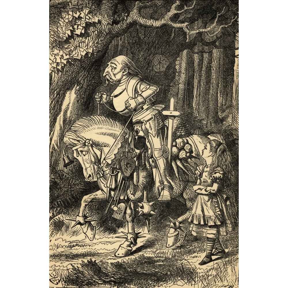 Alice And The White Knight. Illustration By Sir John Tenniel 1820-1914. From Image 1