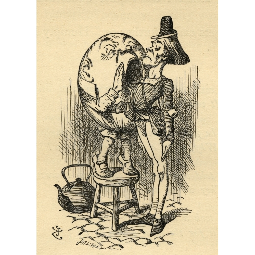 Humpty Dumpty And The Messenger. Illustration By Sir John Tenniel 1820-1914. Image 2