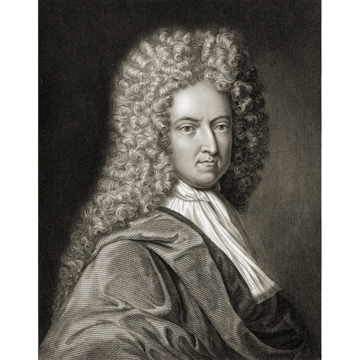 Daniel Defoe 1660 _ 1731. English Novelist And Journalist. From The Book _Gallery Of Portraits Published London 1833. Image 1