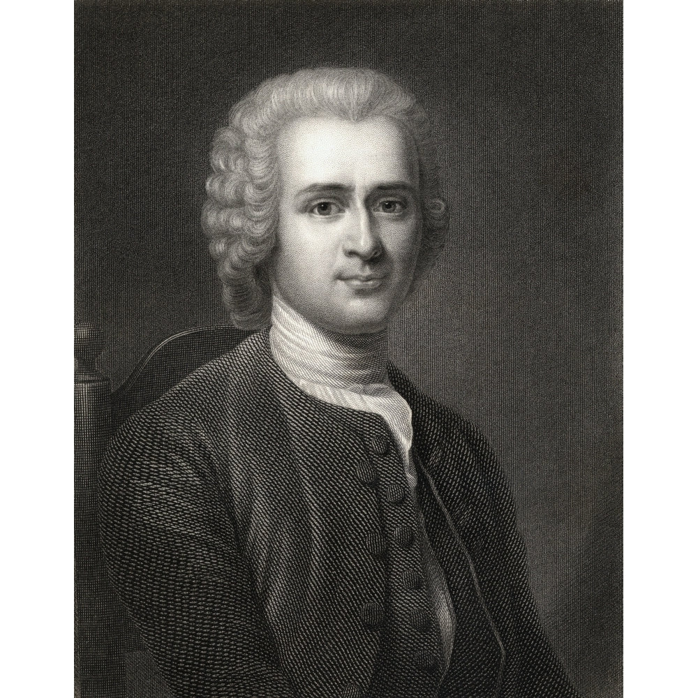 Jean Jacques Rousseau 1712-1778. Swiss Philosopher. From The Book _Gallery Of Portraits Published London 1833. Image 1