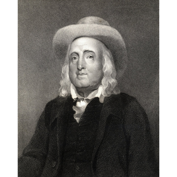 Jeremy Bentham 1748-1832. English Philosopher Economist And Theoretical Jurist. From The Book _Gallery Of Portraits_ Pub Image 1