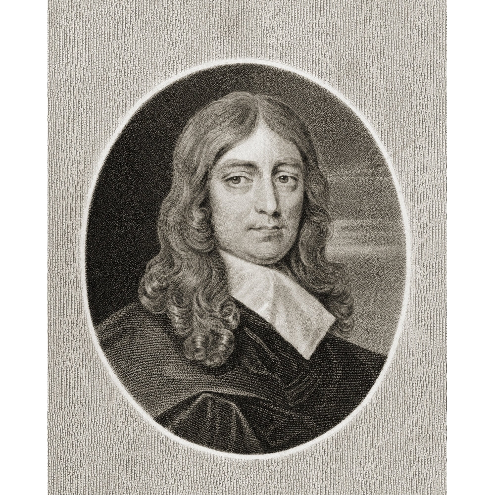 John Milton 1608-1674. English Poet. From The Book _Gallery Of Portraits Published London 1833. Poster Print Image 2