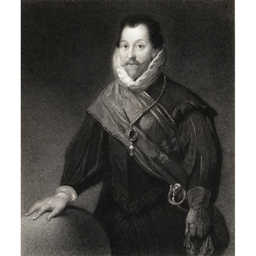 Sir Francis Drake C.1540/3 _ 1596. English Admiral. From The Book _Lodge S British Portraits Published London 1823. Image 2