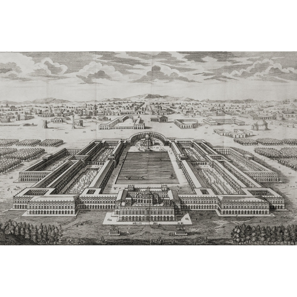 Golden Palace Of The Emperor Nero . 18Th Century Print Engraved By J. Blundell. Poster Print Image 2