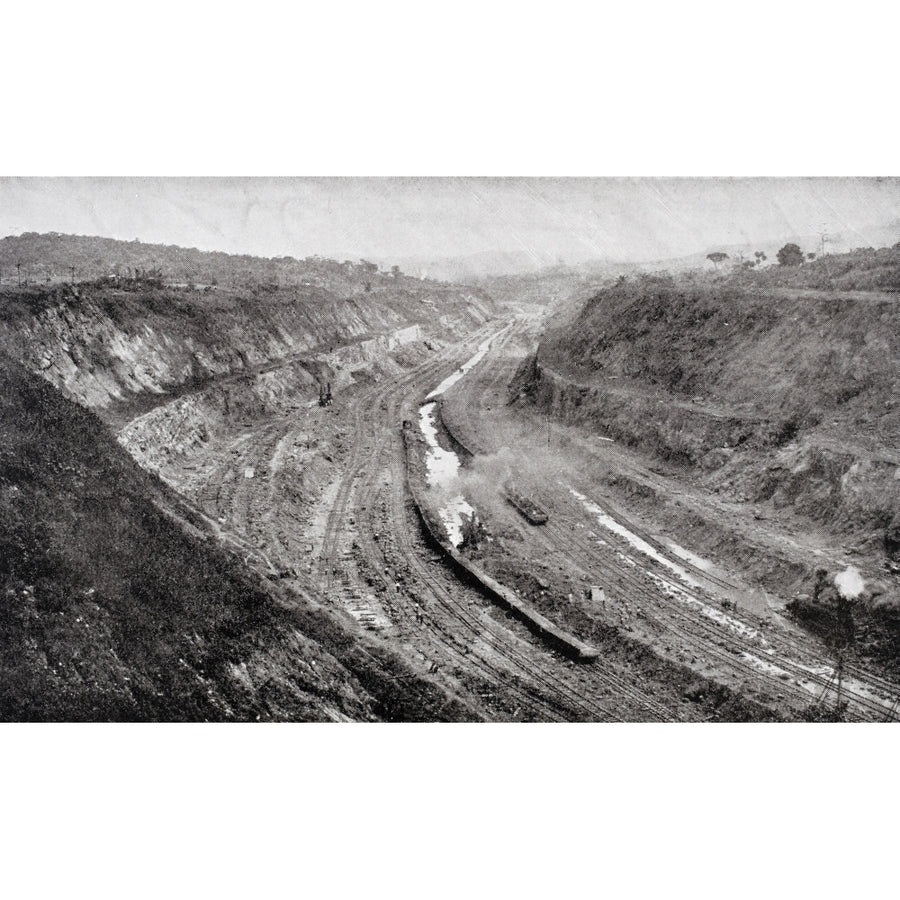 Culebra Cut From West Bank Showing Shovels At Work From The Book The Panama Canal By J Saxon Mills Published Early 190 3 Image 1