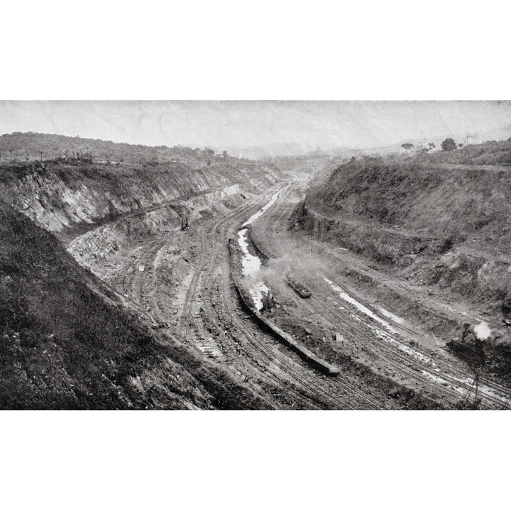 Culebra Cut From West Bank Showing Shovels At Work From The Book The Panama Canal By J Saxon Mills Published Early 190 3 Image 2