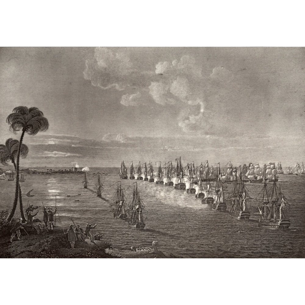 The Battle Of The Nile August 1 1798.Illustration By Westall. From The Book The Image 1