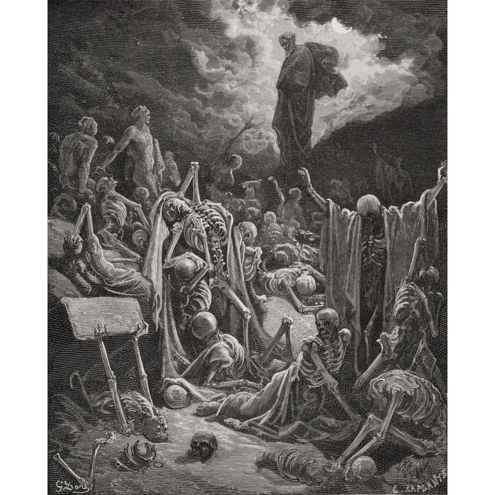 Engraving From The Dore Bible Illustrating Ezekiel Xxxvii 1 And 2 The Vision Of The Valley Of Dry Bones By Gustave Dore Image 2