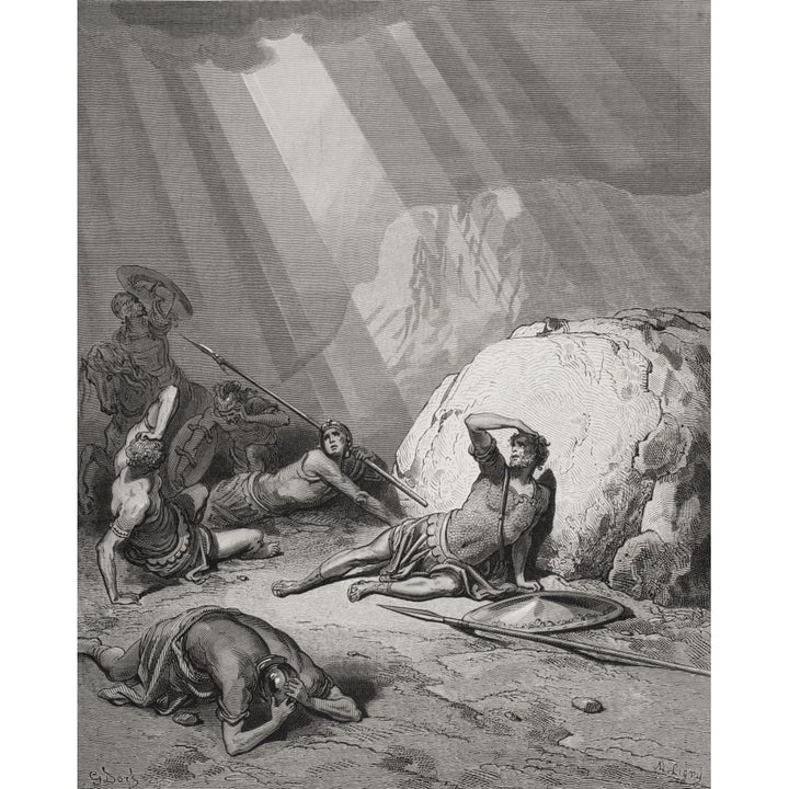 Engraving From The Dore Bible Illustrating Acts Ix 1 To 6 The Conversion Of St Paul By Gustave Dore 1832-1883 French Art Image 1