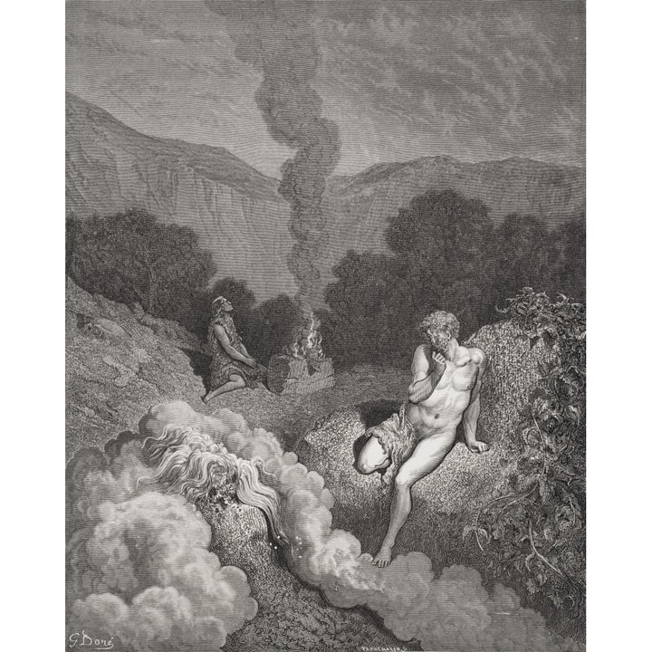 Engraving From The Dore Bible Illustrating Genesis Iv 3 To 5 Cain And Abel Offering Their Sacrifices By Gustave Dore 183 Image 1