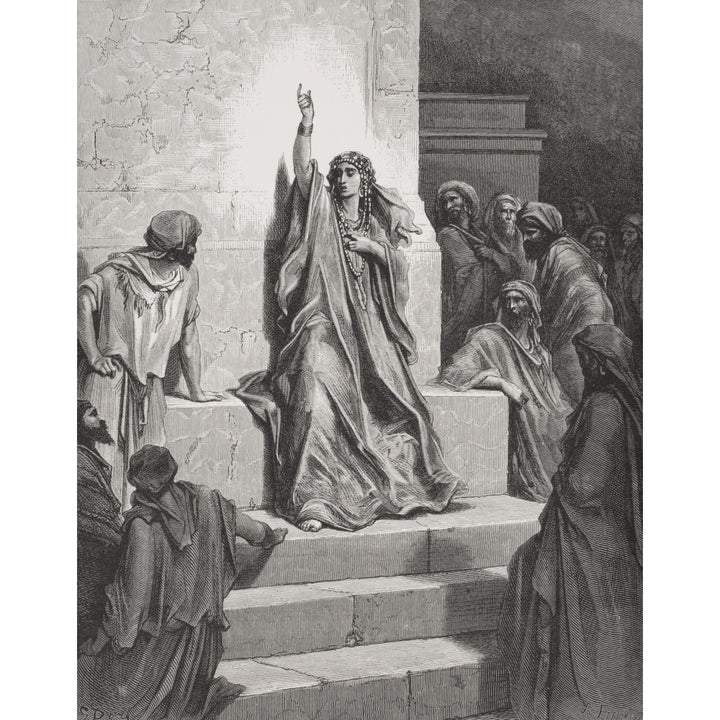 Engraving From The Dore Bible Illustrating Judges V 1 And 2 Deborah By Gustave Dore 1832-1883 French Artist And Illustra Image 2