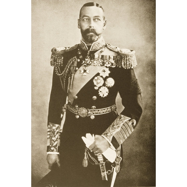 His Majesty King George V George Frederick Ernest Albert 1865 - 1936 From A Photograph By Bassano Poster Print Image 1