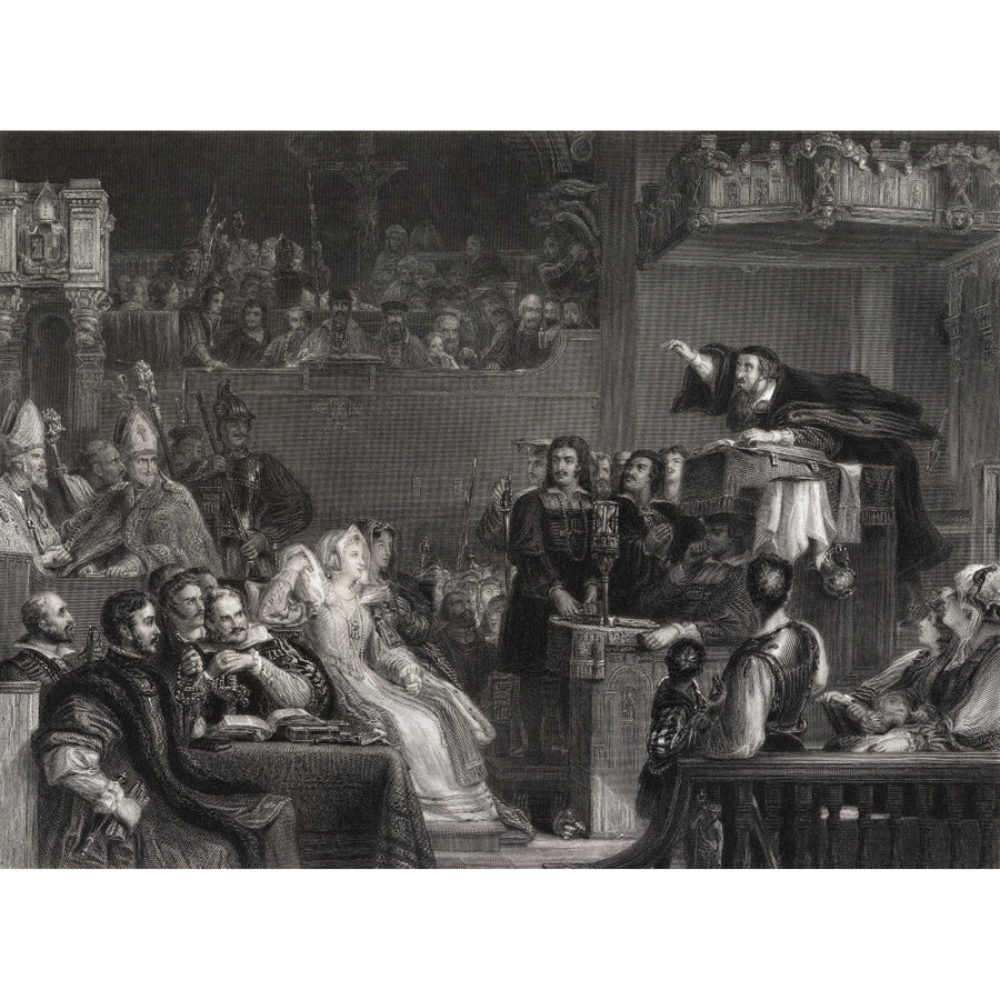 Knox Preaching Before The Lords Of The Congregation. Drawn By Sir D. Wilkie.R.A. Image 1