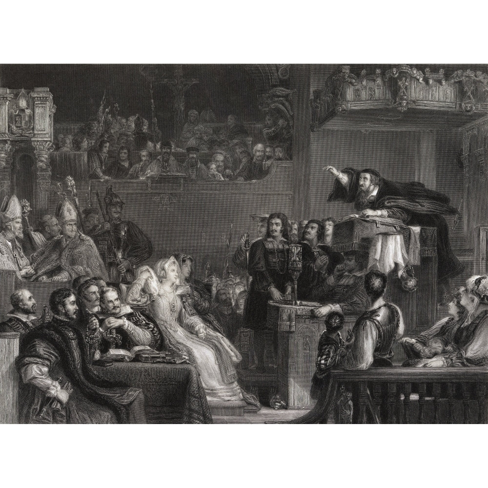 Knox Preaching Before The Lords Of The Congregation. Drawn By Sir D. Wilkie.R.A. Image 2